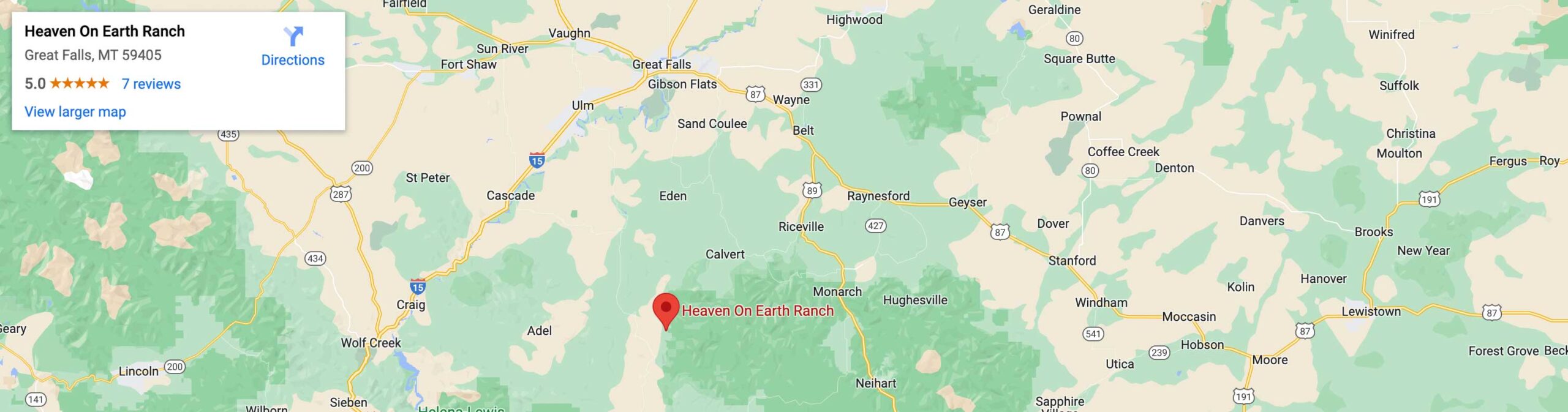 Heaven on Earth Ranch - small map